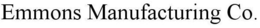 EMMONS MANUFACTURING CO. trademark