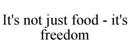IT'S NOT JUST FOOD - IT'S FREEDOM trademark