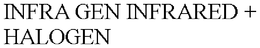 INFRA GEN INFRARED + HALOGEN trademark