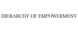 HIERARCHY OF EMPOWERMENT trademark