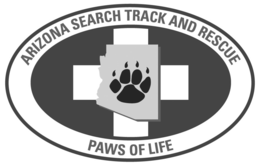 ARIZONA SEARCH TRACK AND RESCUE PAWS OFLIFE trademark