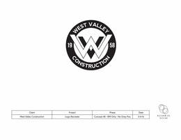 WEST VALLEY CONSTRUCTION 1958 trademark