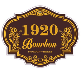 1920 BOURBON 90 PROOF WHISKEY trademark