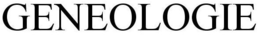 GENEOLOGIE trademark