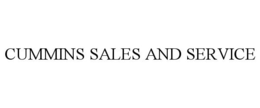 CUMMINS SALES AND SERVICE trademark