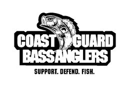 COAST GUARD BASS ANGLERS SUPPORT. DEFEND. FISH. trademark