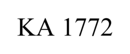 KA 1772 trademark