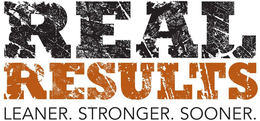 REAL RESULTS LEANER. STRONGER. SOONER. trademark