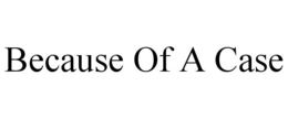BECAUSE OF A CASE trademark