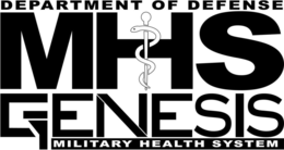 DEPARTMENT OF DEFENSE MHS GENESIS MILITARY HEALTH SYSTEM trademark