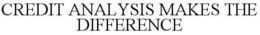 CREDIT ANALYSIS MAKES THE DIFFERENCE trademark
