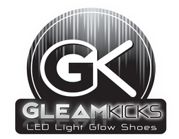 GK GLEAMKICKS LED LIGHT GLOW SHOES trademark