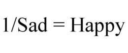 1/SAD = HAPPY trademark