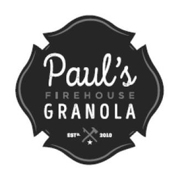PAUL'S FIREHOUSE GRANOLA ESTD. 2010 trademark