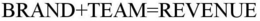 BRAND+TEAM=REVENUE trademark