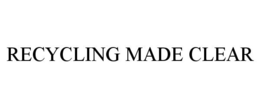 RECYCLING MADE CLEAR trademark