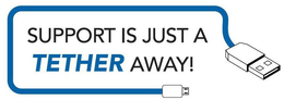 SUPPORT IS JUST A TETHER AWAY trademark
