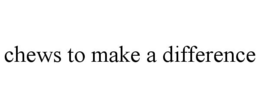 CHEWS TO MAKE A DIFFERENCE trademark