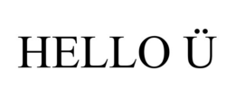 HELLO Ü trademark