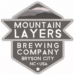 MOUNTAIN LAYERS BREWING COMPANY BRYSON CITY NC · USA trademark