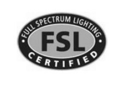 ·FULL SPECTRUM LIGHTING· FSL CERTIFIED trademark