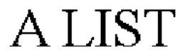 A LIST trademark