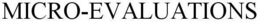 MICRO-EVALUATIONS trademark