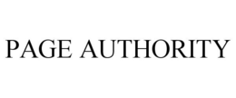 PAGE AUTHORITY trademark