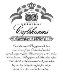 1917 TRADEMARK GOLD MEDAL. BARCELONA 1888 MEDAL, STOCKHOLM 1866 ORIGINAL CARLSHAMNS FLAGGPUNSCH CARLSHAMNS FLAGGPUNSCH HAR SINA ANOR FRAN OSTINDIEHANDELNS ARRAKSIMPORT FRAN BATAVIA PA 1700-TALET. CARLSHAMNS FLAGGPUNSCH TILLVERKAS EFTER 1800-TALETS ORIGINALRECEPT OCH PUNSCHEN LAGRAS AN IDAG PA EKFAT FOR ATT GE PUNSCHEN DESS UNIKA KARAKTAR. trademark