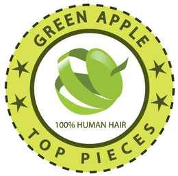 GREEN APPLE TOP PIECES 100% HUMAN HAIR trademark