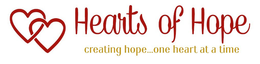 HEARTS OF HOPE CREATING HOPE...ONE HEART AT A TIME trademark