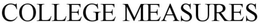 COLLEGE MEASURES trademark