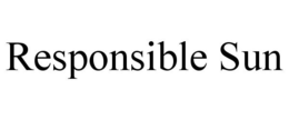 RESPONSIBLE SUN trademark