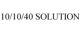 10/10/40 SOLUTION trademark