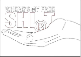 WHERE'S MY FREE SHIRT trademark