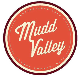 MUDD VALLEY ESTABLISHED 1984 HOLMES COUNTY, OHIO trademark