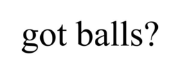 GOT BALLS? trademark