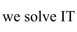 WE SOLVE IT trademark