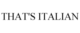 THAT'S ITALIAN trademark