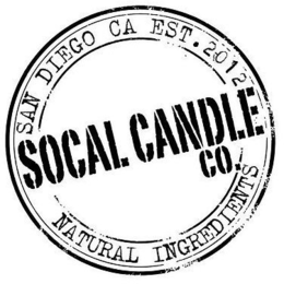 SAN DIEGO CA EST. 2012 SOCAL CANDLE CO. NATURAL INGREDIENTS trademark