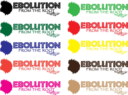 THE LOGO FOR "EBOLUTION" IS A SILHOUETTE OF AN AFRICAN-AMERICAN WOMAN'S HEAD, WITH NATURAL HAIR IN FRONT OF THE WORD "EBOLUTION". THE TAG LINE "FROM THE ROOT" IS LOCATED UNDER THE WORD "EBOLUTION". ON THE TAG LINE, THERE ARE ROOTS COMING OUT OF THE BOTTOM OF THE LETTER "T" IN THE WORD "ROOT". trademark