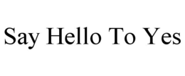SAY HELLO TO YES trademark