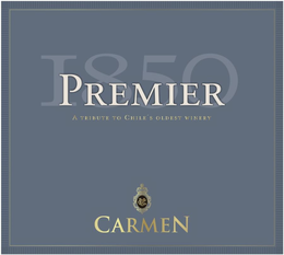1850 PREMIER A TRIBUTE TO CHILE´S OLDEST WINERY CARMEN VC trademark