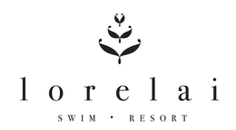 BIRD FLORAL ICON WITH LORELAI LOGOTYPE AND SWIM AND RESORT SUBTEXT trademark