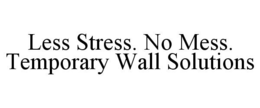 LESS STRESS. NO MESS. TEMPORARY WALL SOLUTIONS trademark