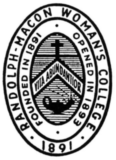 RANDOLPH-MACON WOMAN'S COLLEGE 1891 FOUNDED IN 1891 OPENED IN 1893 VITA ABUNDANTIOR trademark