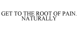 GET TO THE ROOT OF PAIN. NATURALLY trademark