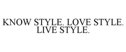 KNOW STYLE. LOVE STYLE. LIVE STYLE. trademark