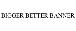 BIGGER BETTER BANNER trademark