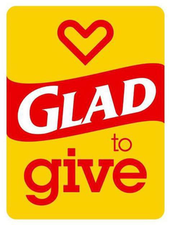 GLAD TO GIVE trademark